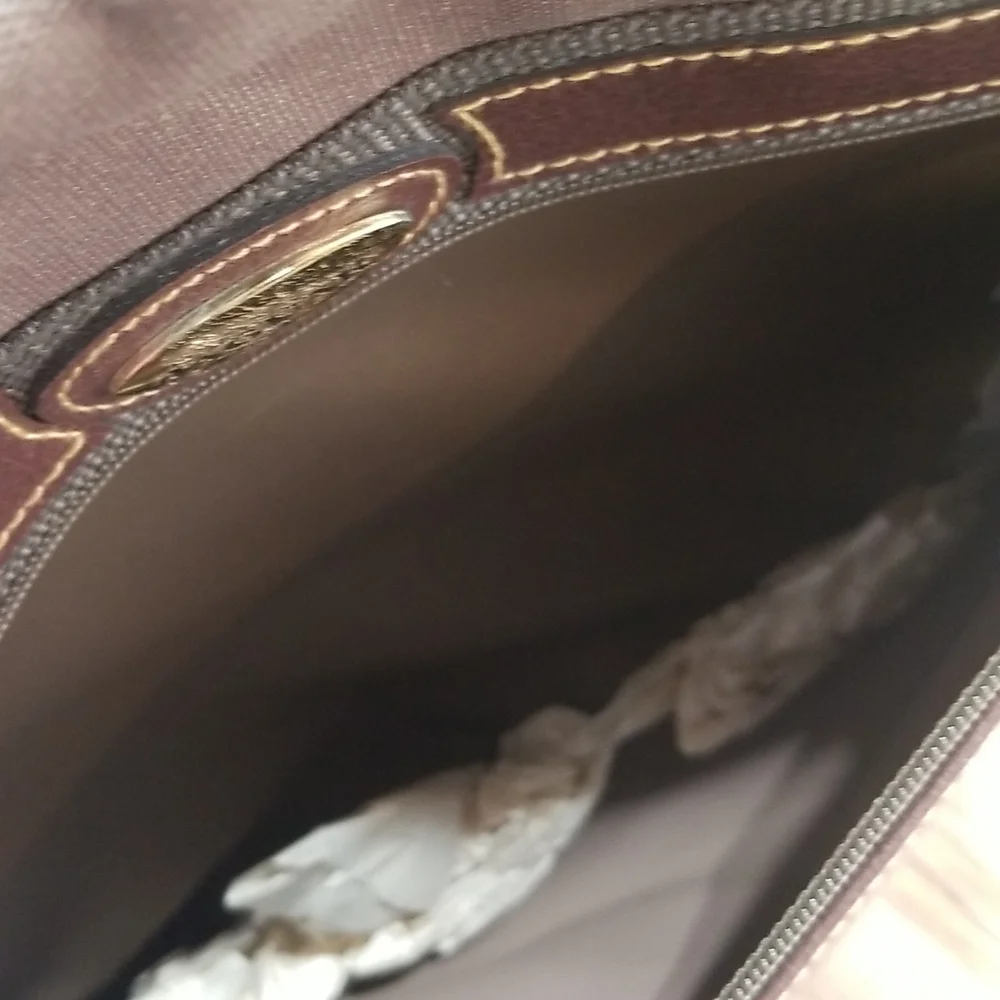 VINTAGE Brown Canvas Carry-on Travel Luggage Bag
